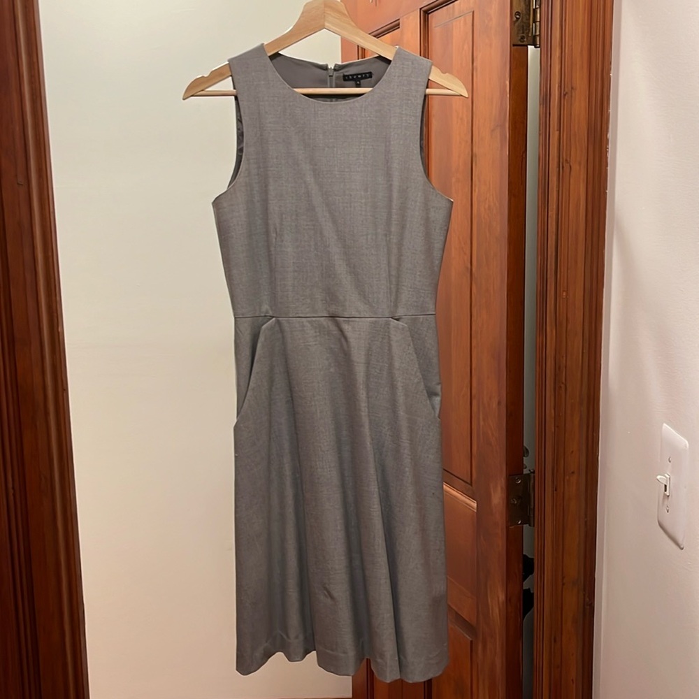 Grey wool Theory dress